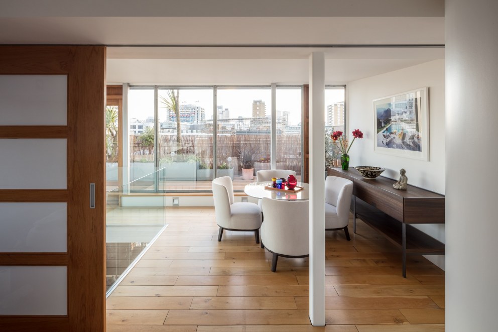 Shoreditch - Rooftops | East facing vista of maisonette level | Interior Designers